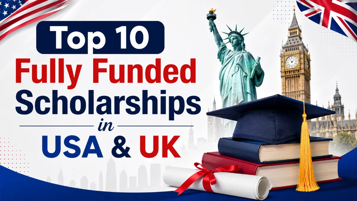 Top 10 Fully Funded Scholarships in USA & UK